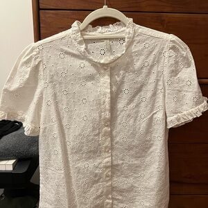 Elegant White Floral Lace Blouse